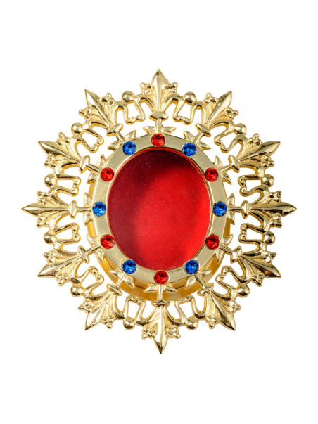 Relicario de muro con piedras dorado 11x10,5 cm