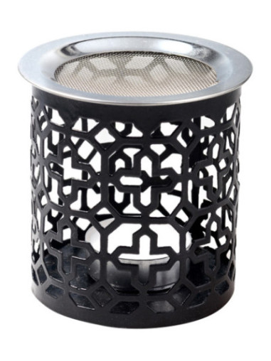 Quemador de inciensio, hierro, negro H 8 cm