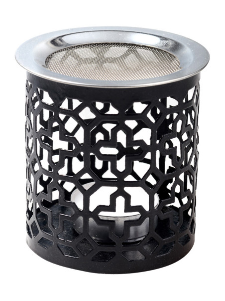 Quemador de inciensio, hierro, negro H 8 cm