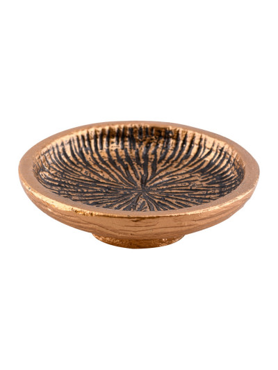 Bandejita de incienso oro/antracita D 11 cm