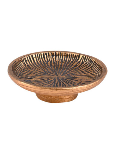 Bandejita de incienso oro/antracita D 13 cm