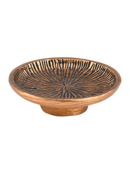 Bandejita de incienso oro/antracita D 13 cm