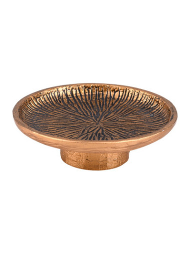 Bandejita de incienso oro/antracita D 16 cm