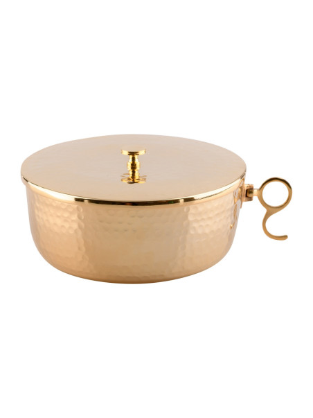 Copón dorado D 17 cm H 7 cm