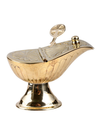 Naveta con cuchara H 8 cm L 11 cm