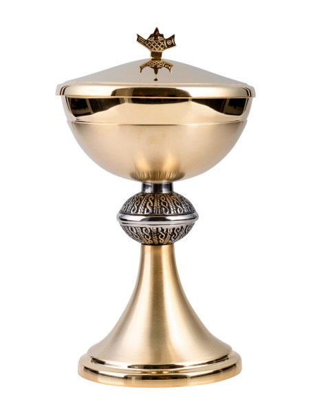Copón dorado H 22 cm