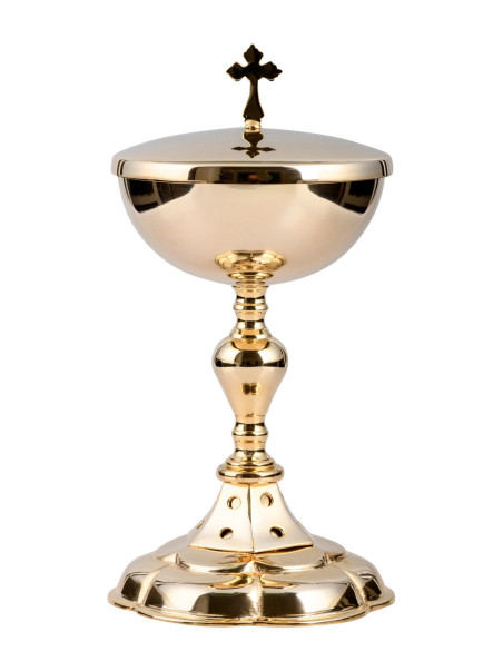 Copón dorado H 25 cm