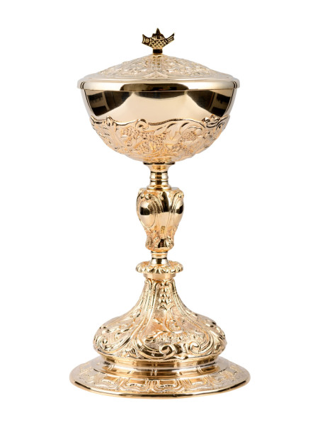 Copón dorado H 27 cm