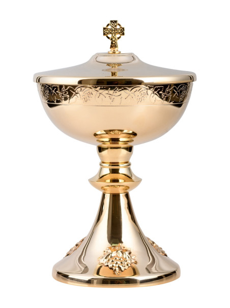 Copón dorado H 24,5 cm