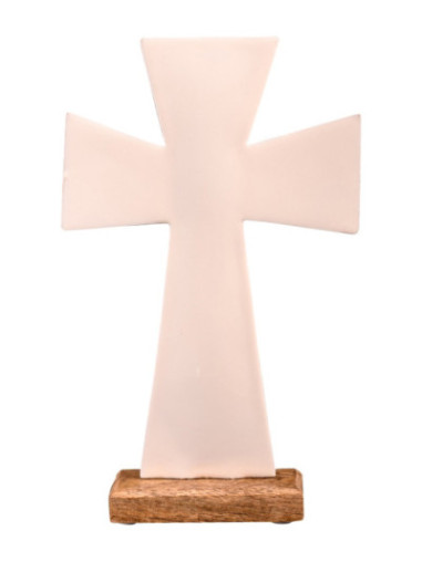 Cruz blanca H 26 cm