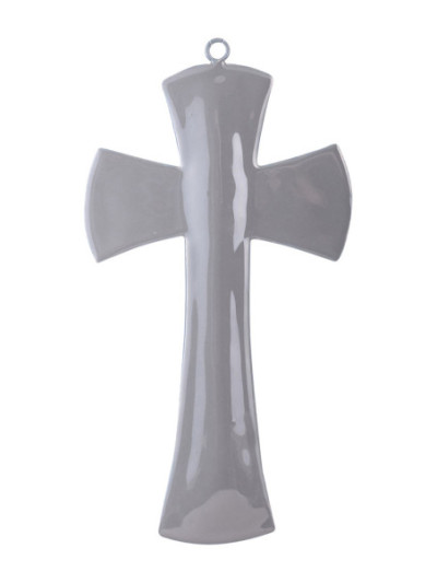 Cruz colgada en la pared, antracita H 20 cm