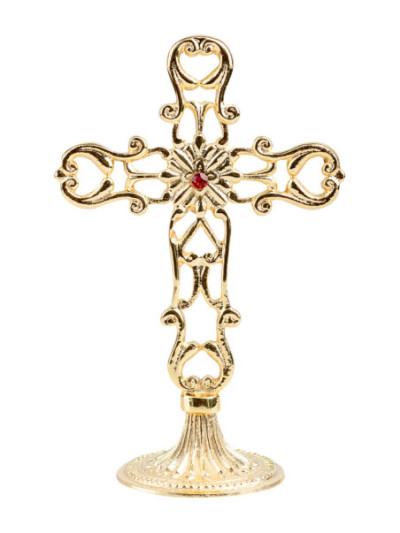Cruz dorada H 21 cm