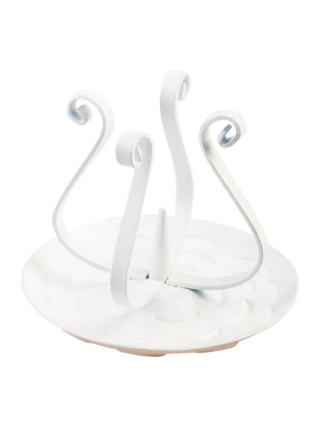 Candelero de hierro blanco H 8,5 cm
