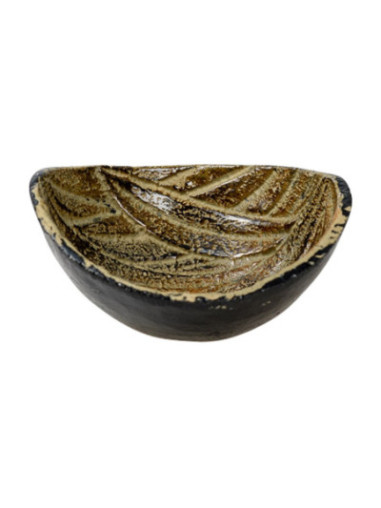 Bandejita de incenso marron D 10 cm