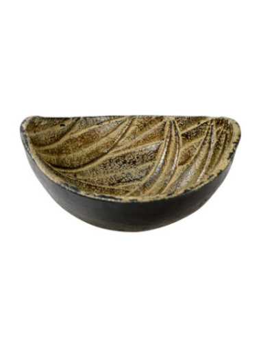 Bandejita de incenso marron D 13 cm