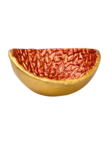 Bandejita de incenso oro/rojo D 10 cm