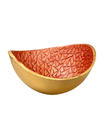 Bandejita de incenso oro/rojo D 13 cm
