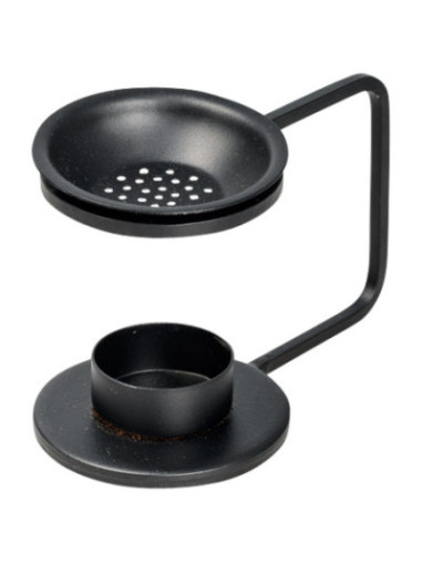 Quemador de incienso, hierro, negro H 8,5 cm