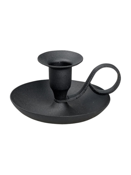 Candelero clásico negro H 5 cm