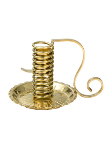 Candelero espiral latón H 12 cm