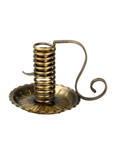 Candelero espiral antiguo H 12 cm