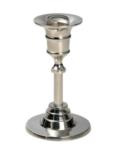 Candelero niquelado H 12 cm