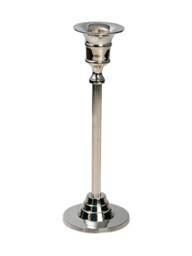 Candelero niquelado H 20 cm