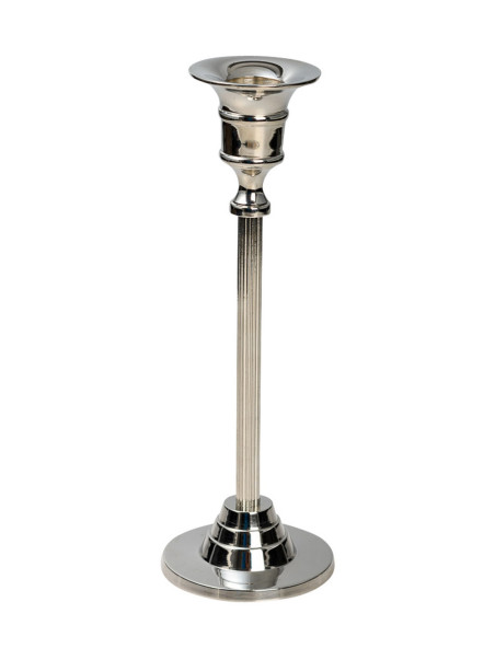 Candelero niquelado H 20 cm