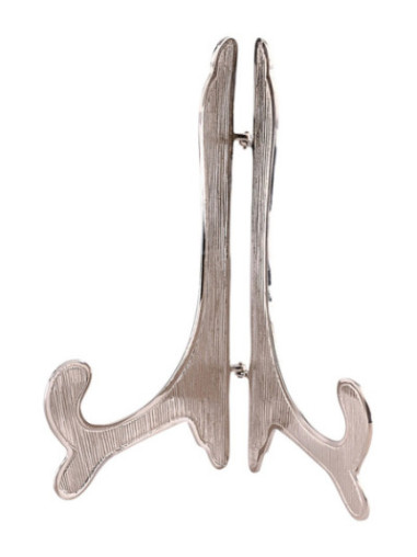 Portavela o libro niquelado H 10 cm