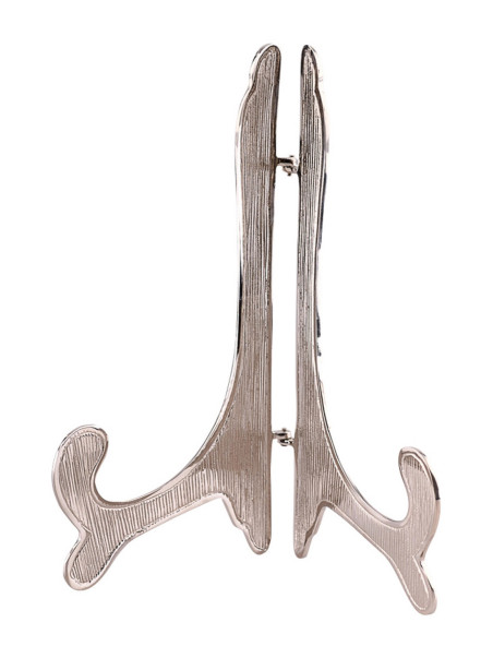 Portavela o libro niquelado H 10 cm