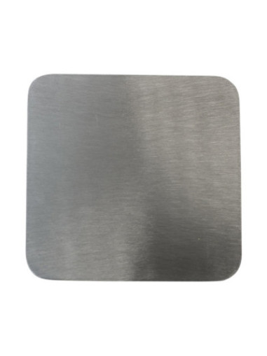 Plato de acero inoxidable mate 10x10 cm