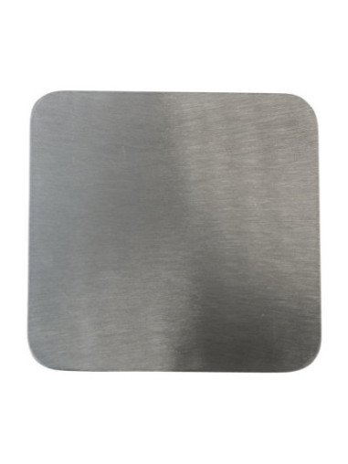 Plato de acero inoxidable mate 12x12 cm
