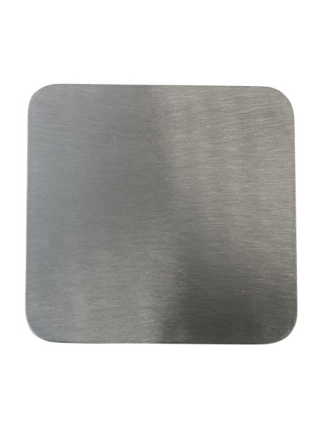 Plato de acero inoxidable mate 12x12 cm