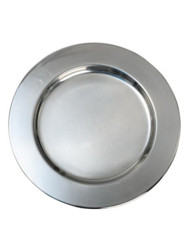 Plato de acero inoxidable pulido D 21 cm