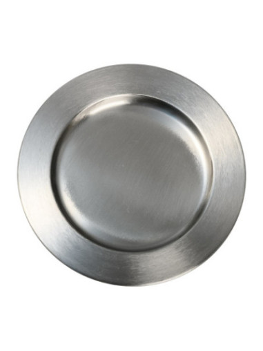 Plato de acero inoxidable mate D 21 cm