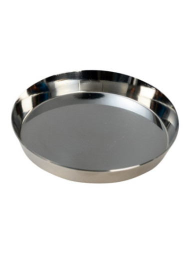 Plato de acero inoxidable pulido D 8 cm interior