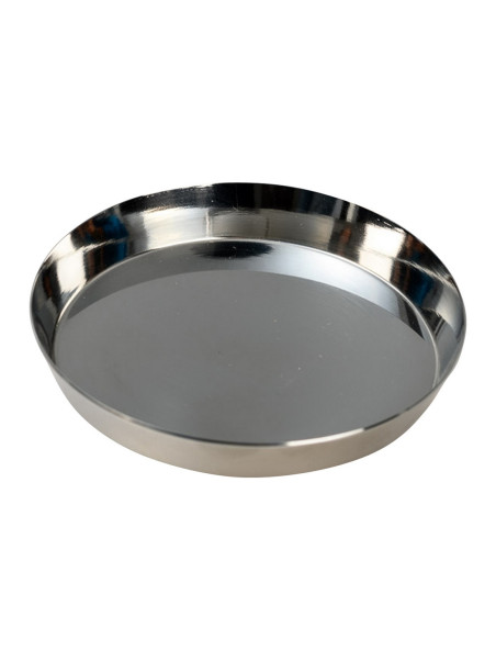 Plato de acero inoxidable pulido D 9 cm interior