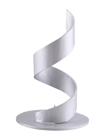 Candelero de aluminio plata D 4 cm