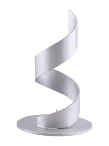 Candelero de aluminio plata D 4 cm