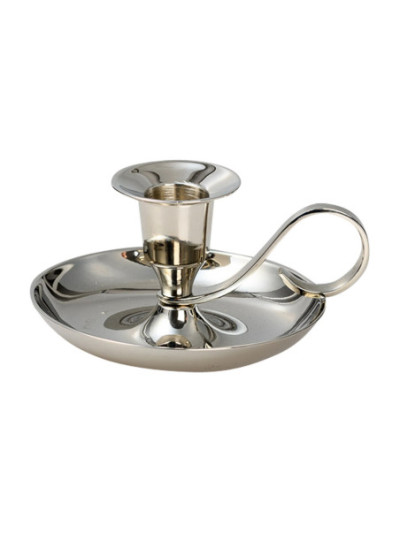 Candelero clásico niquelado H 5 cm