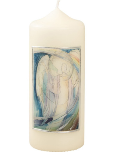 VelaArtística Angel plata H 15 cm D 6 cm
