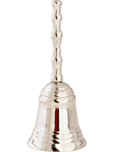 Campana pequeña niquelada H 9 cm