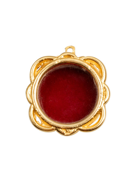 Relicario de bolsillo dorado D 2,5 cm