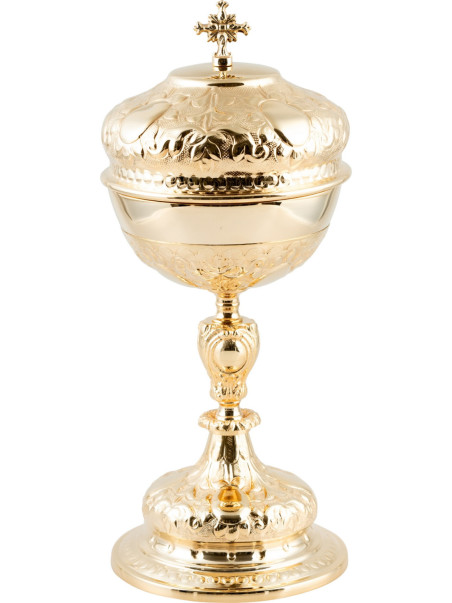 Copón dorado H 33 cm