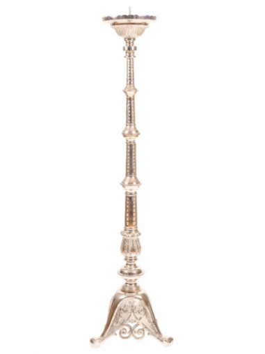 Candelero de altar niquelado H 110 cm