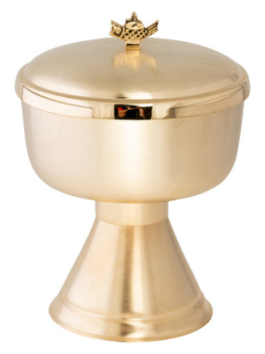 Copón dorado H 16 cm