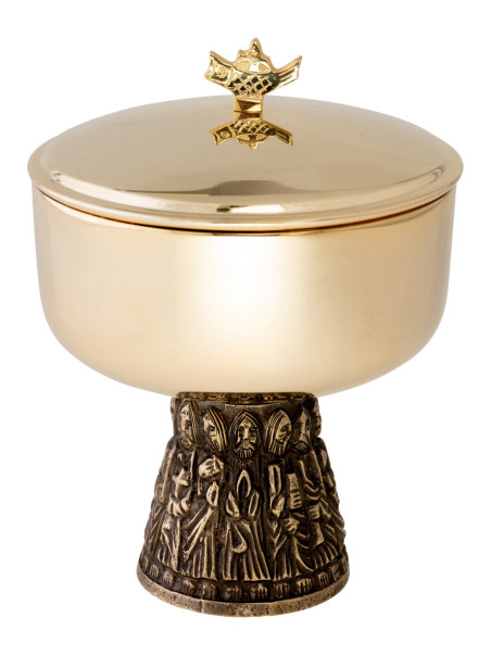 Copón dorado H 15 cm
