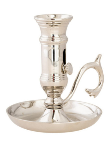 Candelabro niquelado H 11 cm