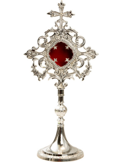 Relicario plateado H 34 cm