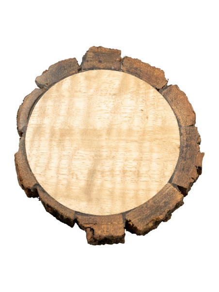 Plato madera natural D 8 cm